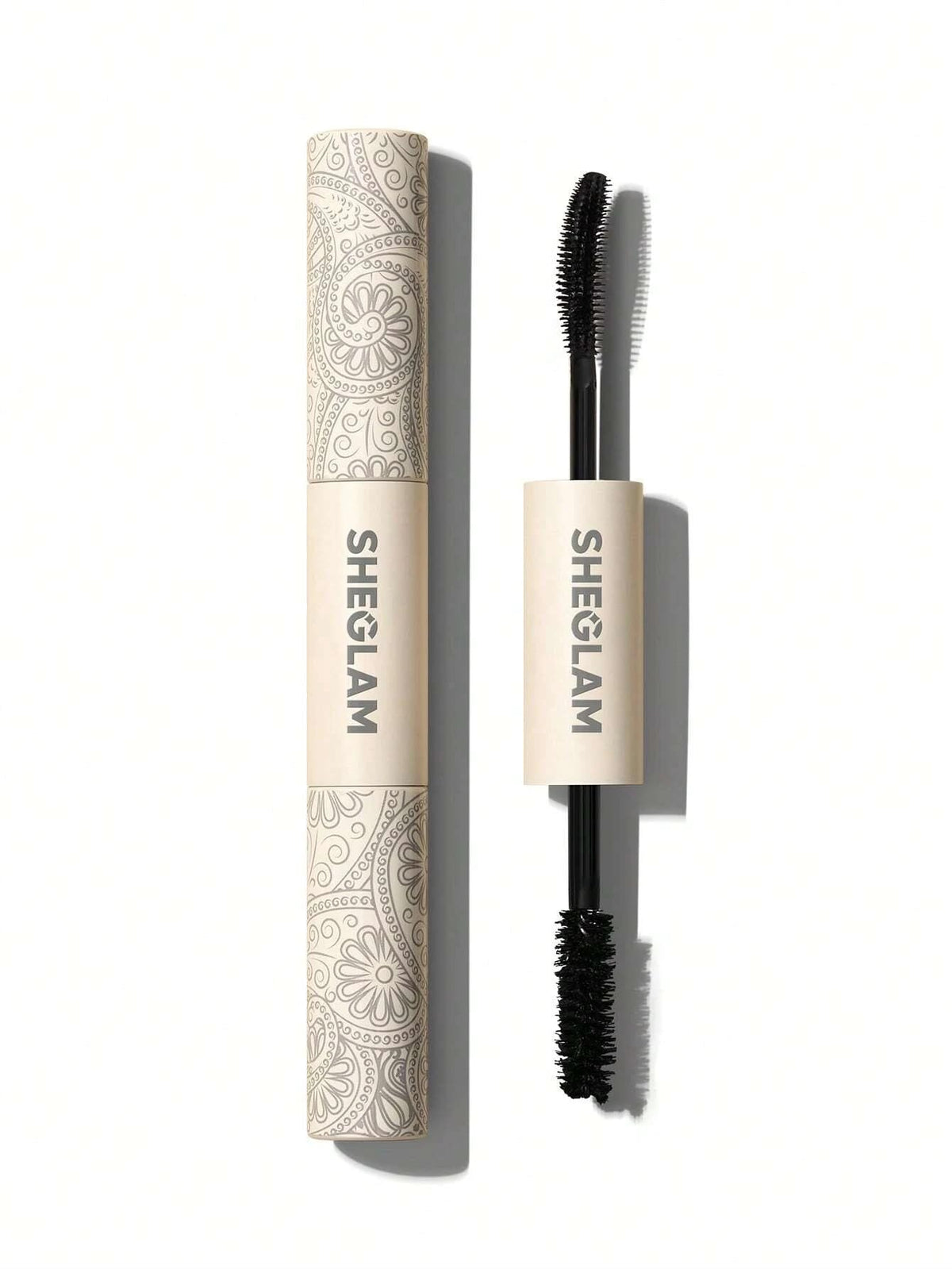 SHEGLAM front packaging showing dual-ended mascara for versatile looks