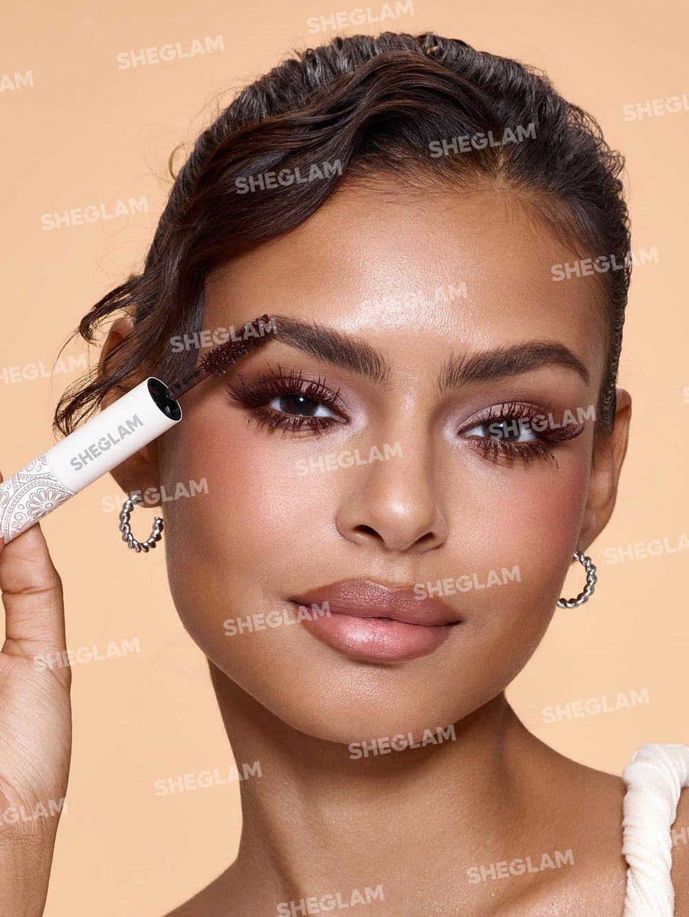 SHEGLAM mascara Macchiato inside a makeup bag lifestyle shot ready for touch-ups