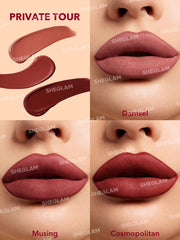 SHEGLAM applicator detail demonstrating precise wand and easy, even color application