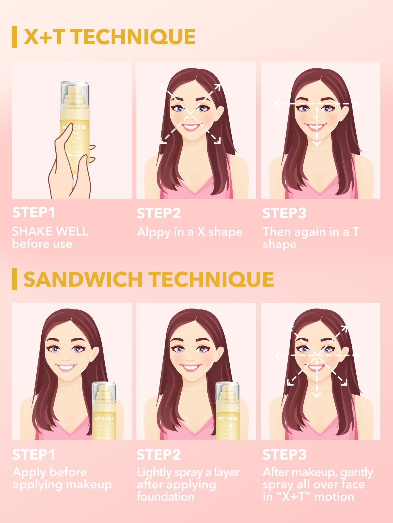 SHEGLAM bottle next to common items illustrating travel-friendly size and convenience
