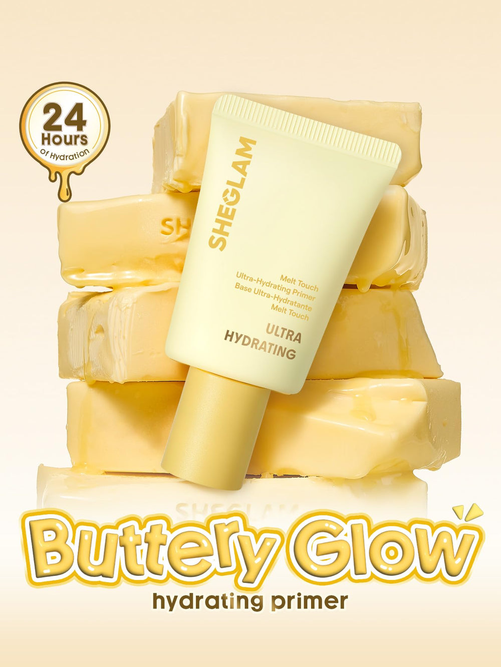 SHEGLAM texture close-up revealing buttery primer texture for smooth finish
