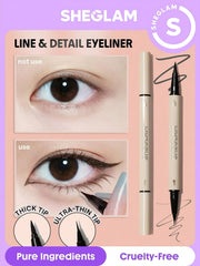 SHEGLAM fine-tip close-up demonstrating precise black lines