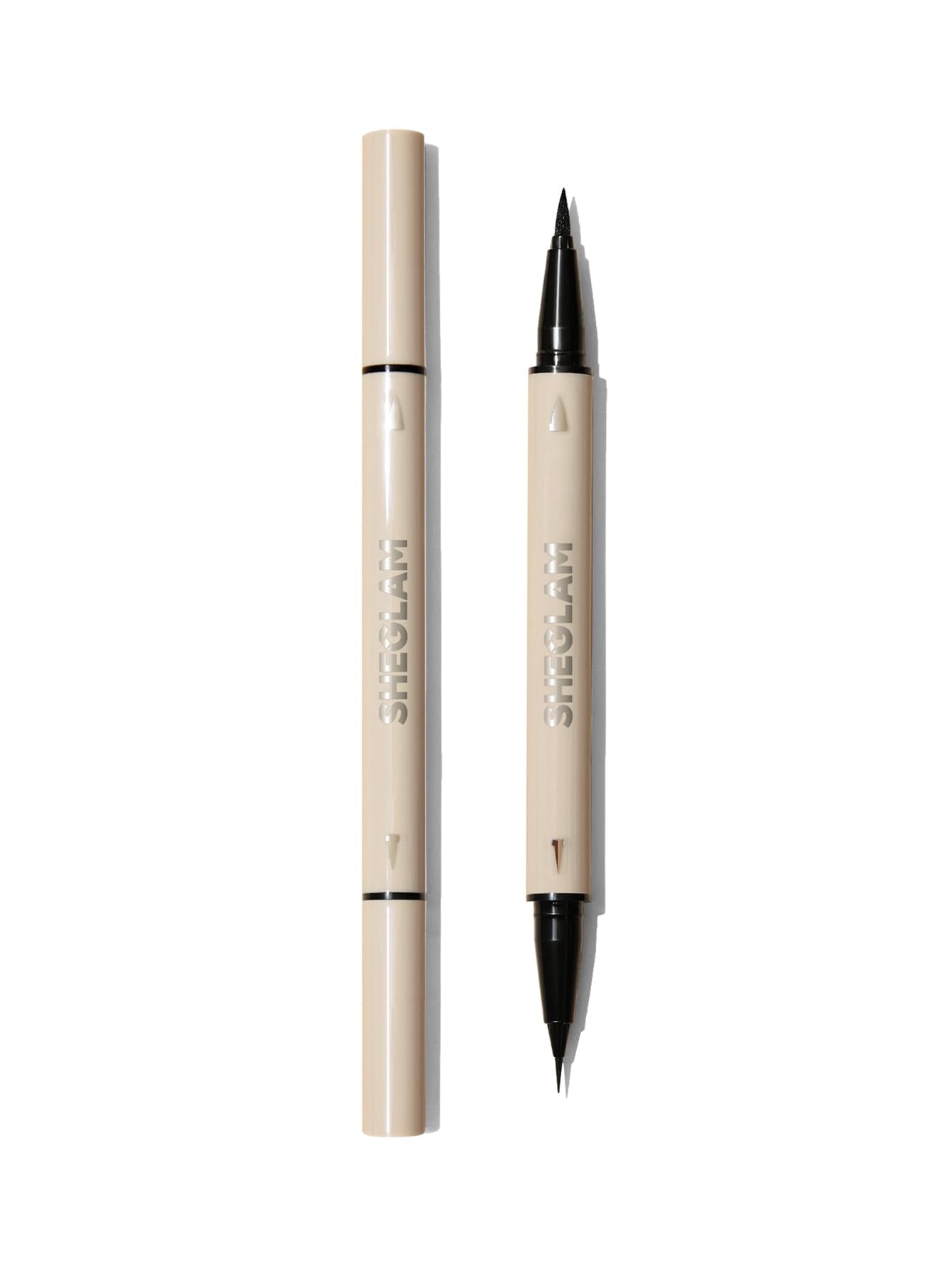 SHEGLAM front packaging showing dual-ended eyeliner and benefits
