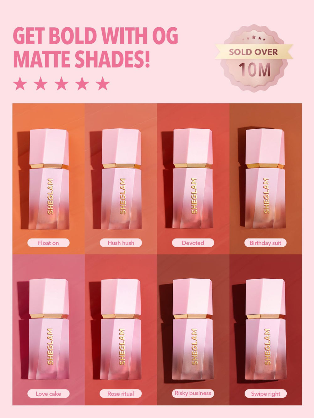 SHEGLAM On Point flatlay with other makeup, highlights versatile pairing and travel-friendly benefit