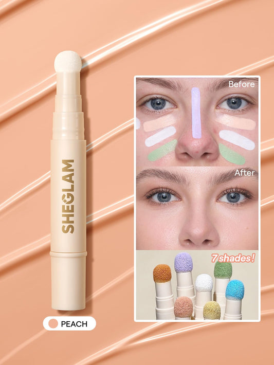 SHEGLAM applicator closeup displaying precise tip for targeted color correction benefit