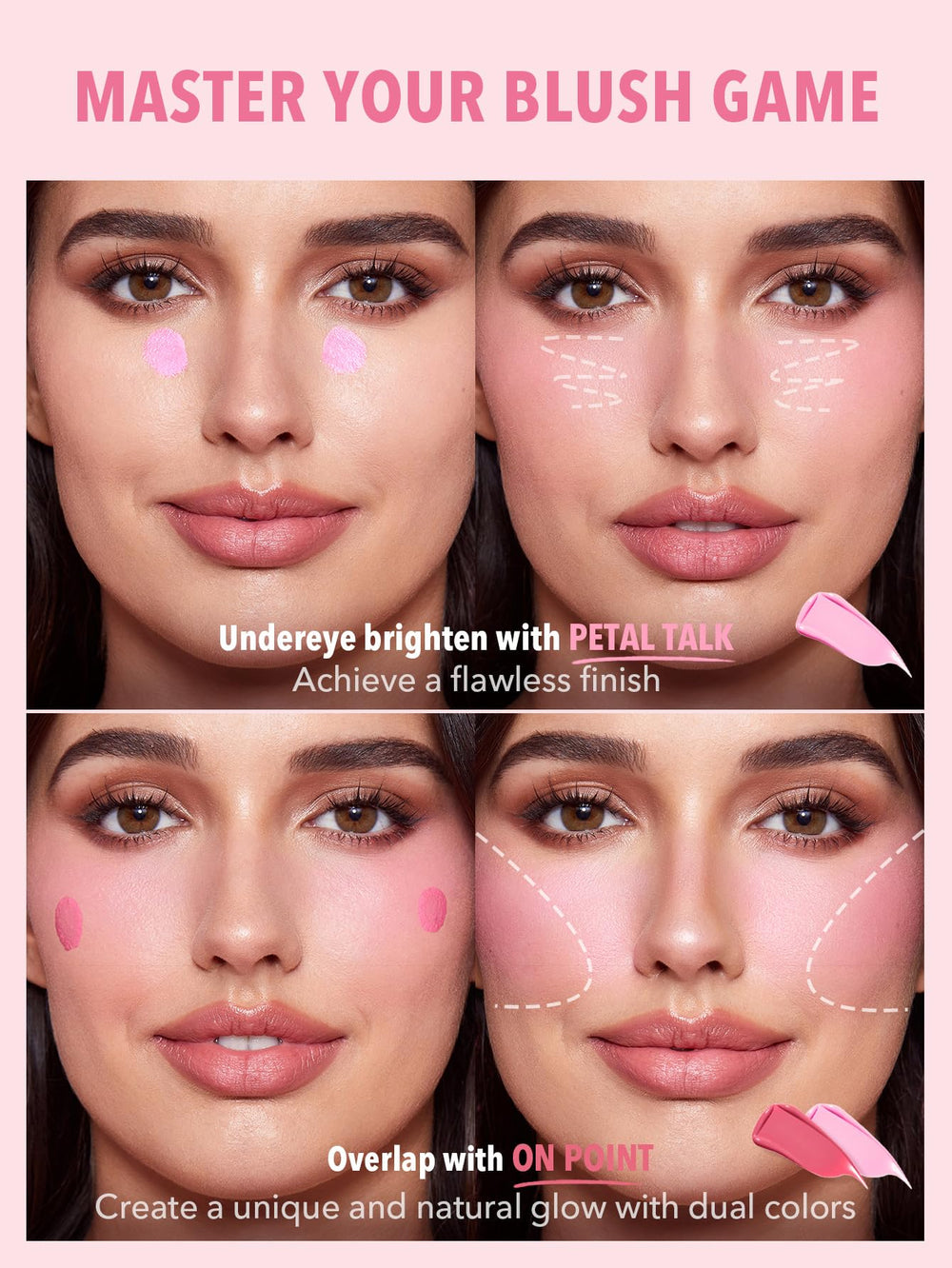 SHEGLAM Petal Talk sponge applicator close-up for precise placement
