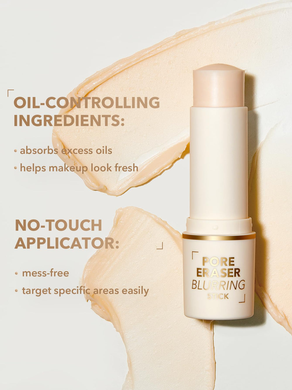 SHEGLAM pore eraser stick open to reveal no-touch applicator for precise application