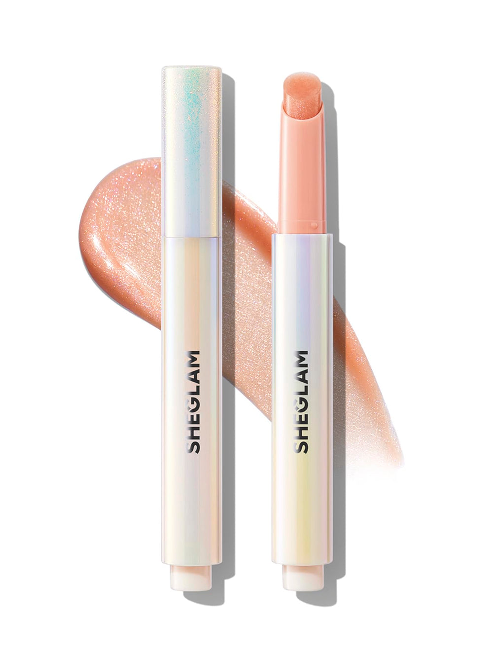 SHEGLAM front packaging showing Sugar Crystal and glossy finish benefits