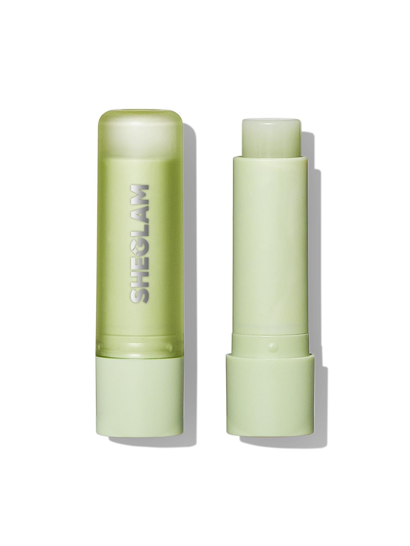 SHEGLAM Pout PHresh Avocado front view shows compact packaging and branding benefit: travel-friendly