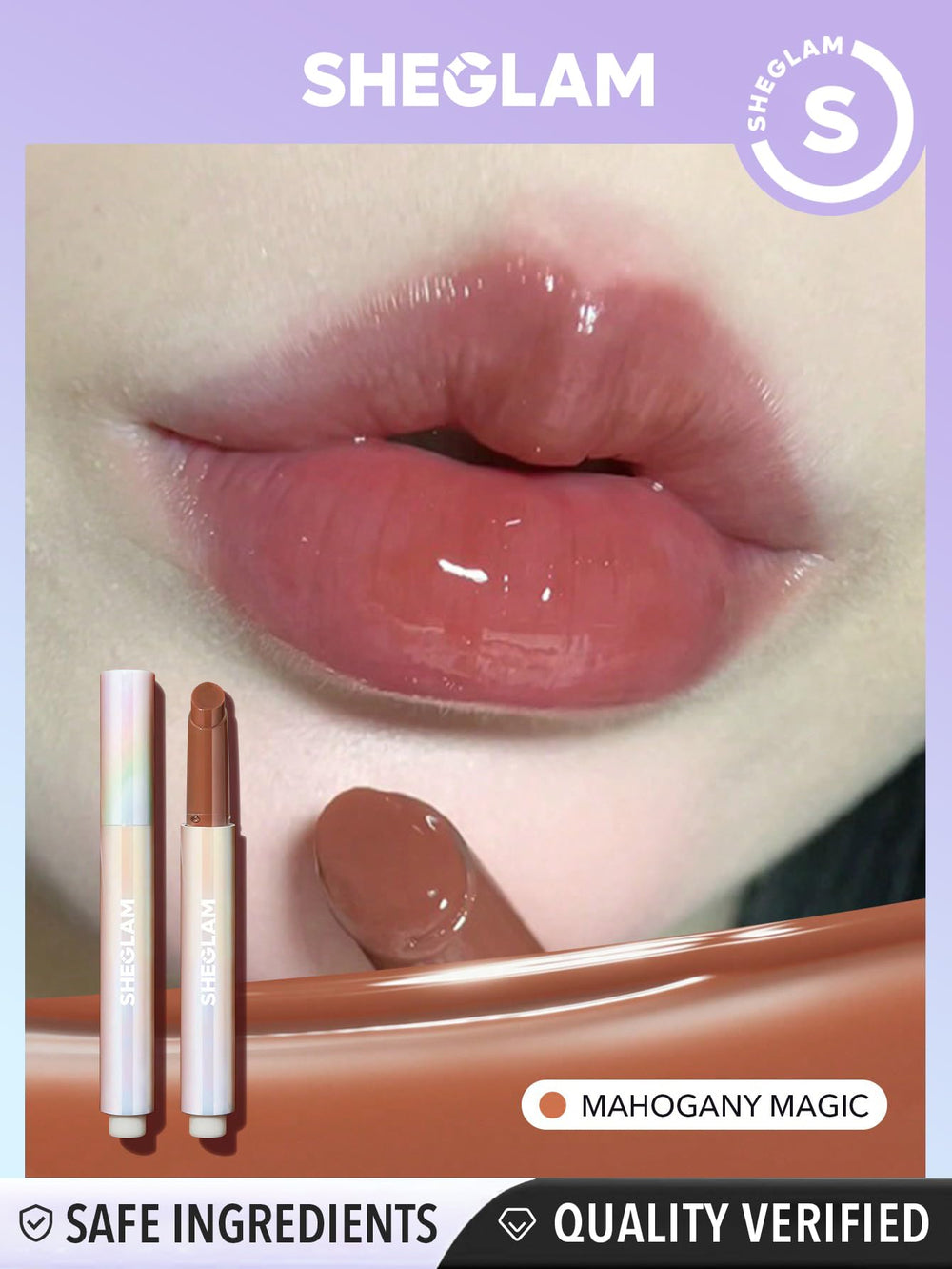 SHEGLAM side view of stick tip revealing precise application control