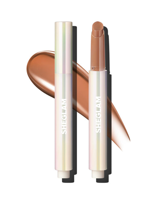 SHEGLAM front view of PoutPerfect stick shows sleek packaging and easy application benefit