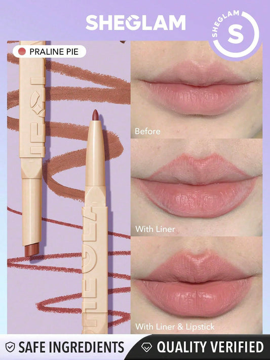 SHEGLAM dual-ended detail highlighting liner and lipstick for precise application
