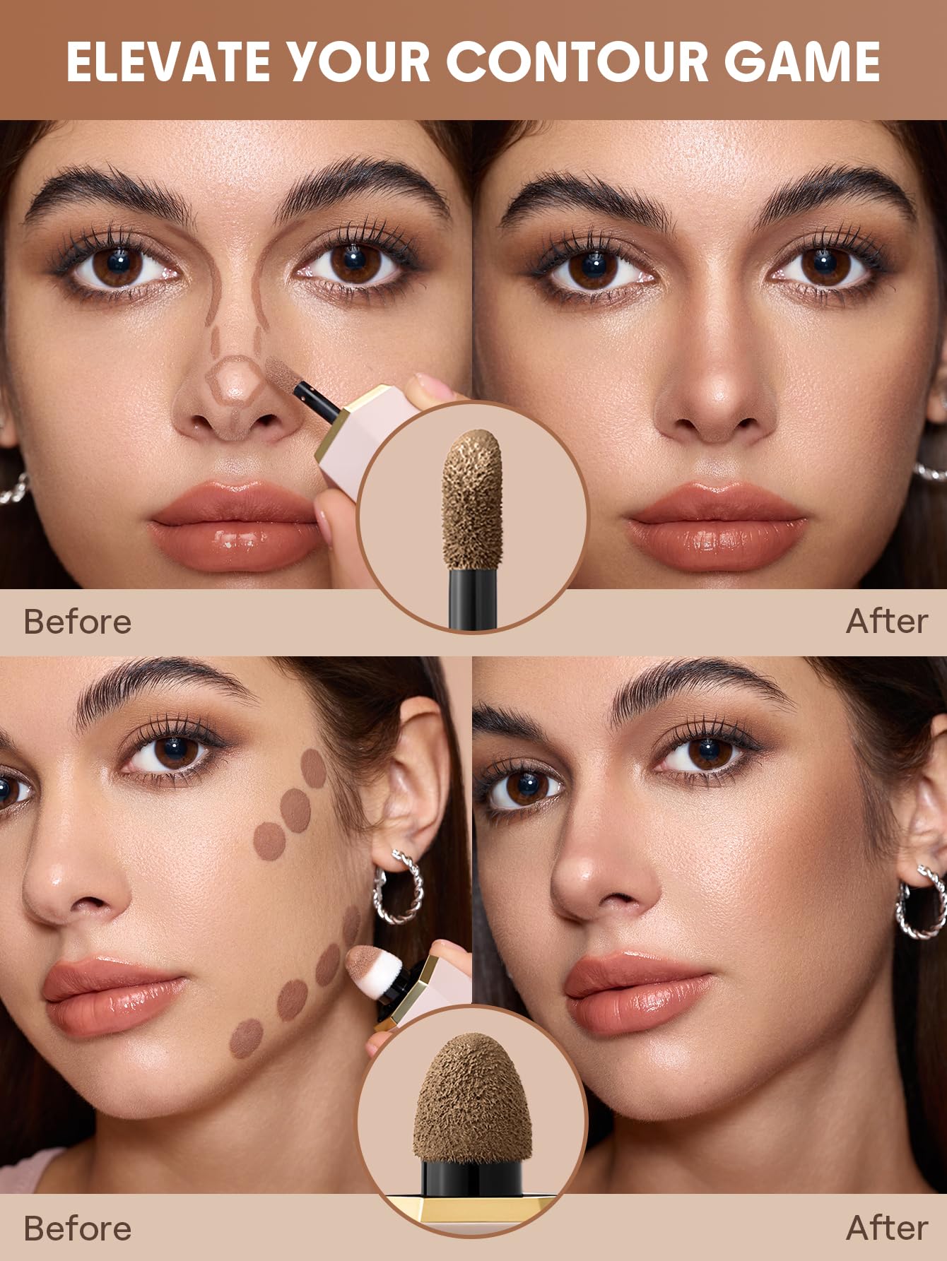 SHEGLAM blended contour on cheek illustrating seamless sculpted definition