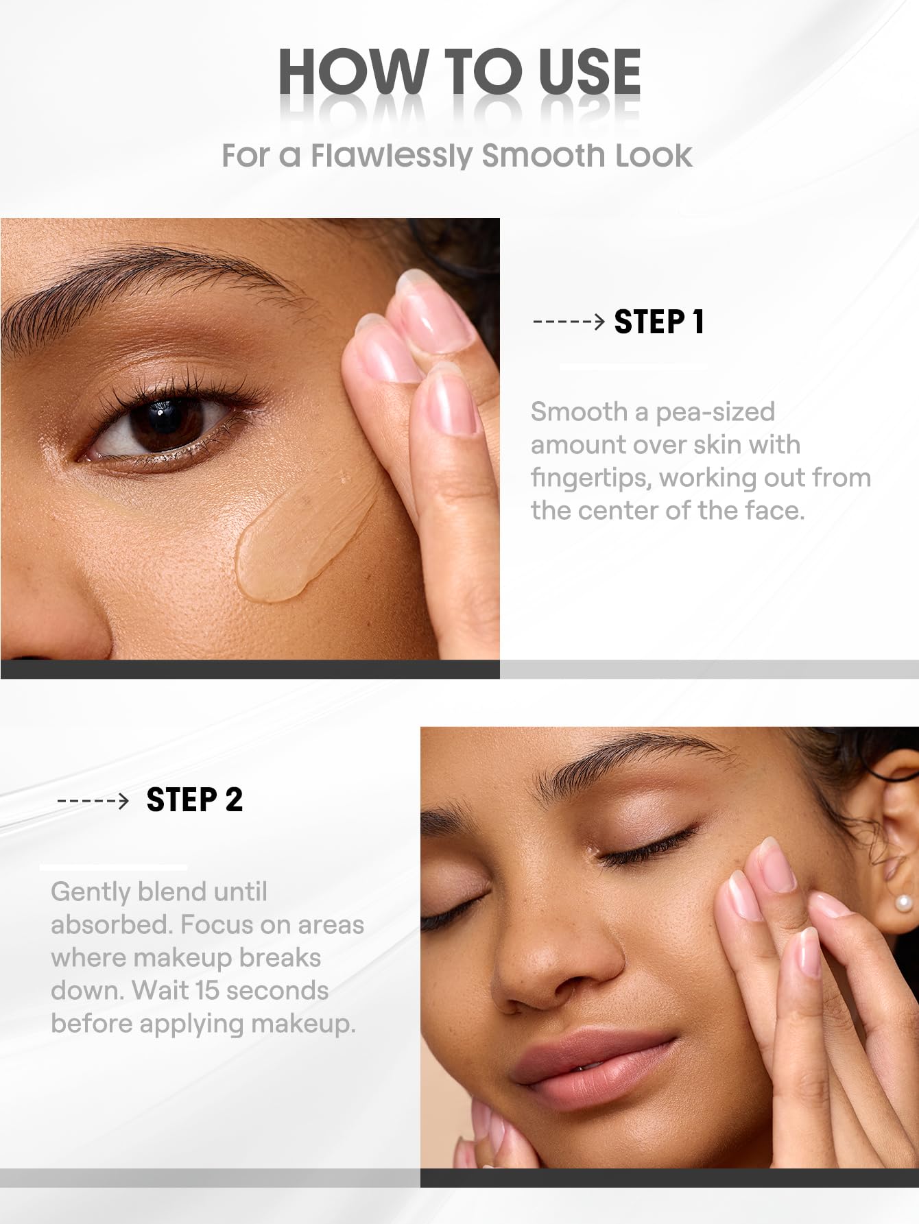 SHEGLAM primer next to foundation showing layering compatibility benefit