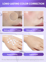 SHEGLAM primer texture close-up illustrating creamy blendability and smoothing effect