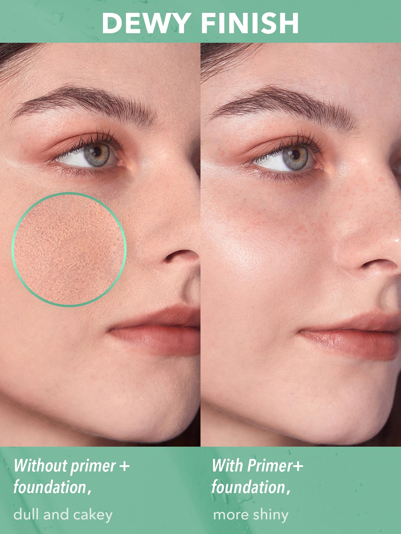 SHEGLAM primer gel texture close-up showing smooth, hydrating finish