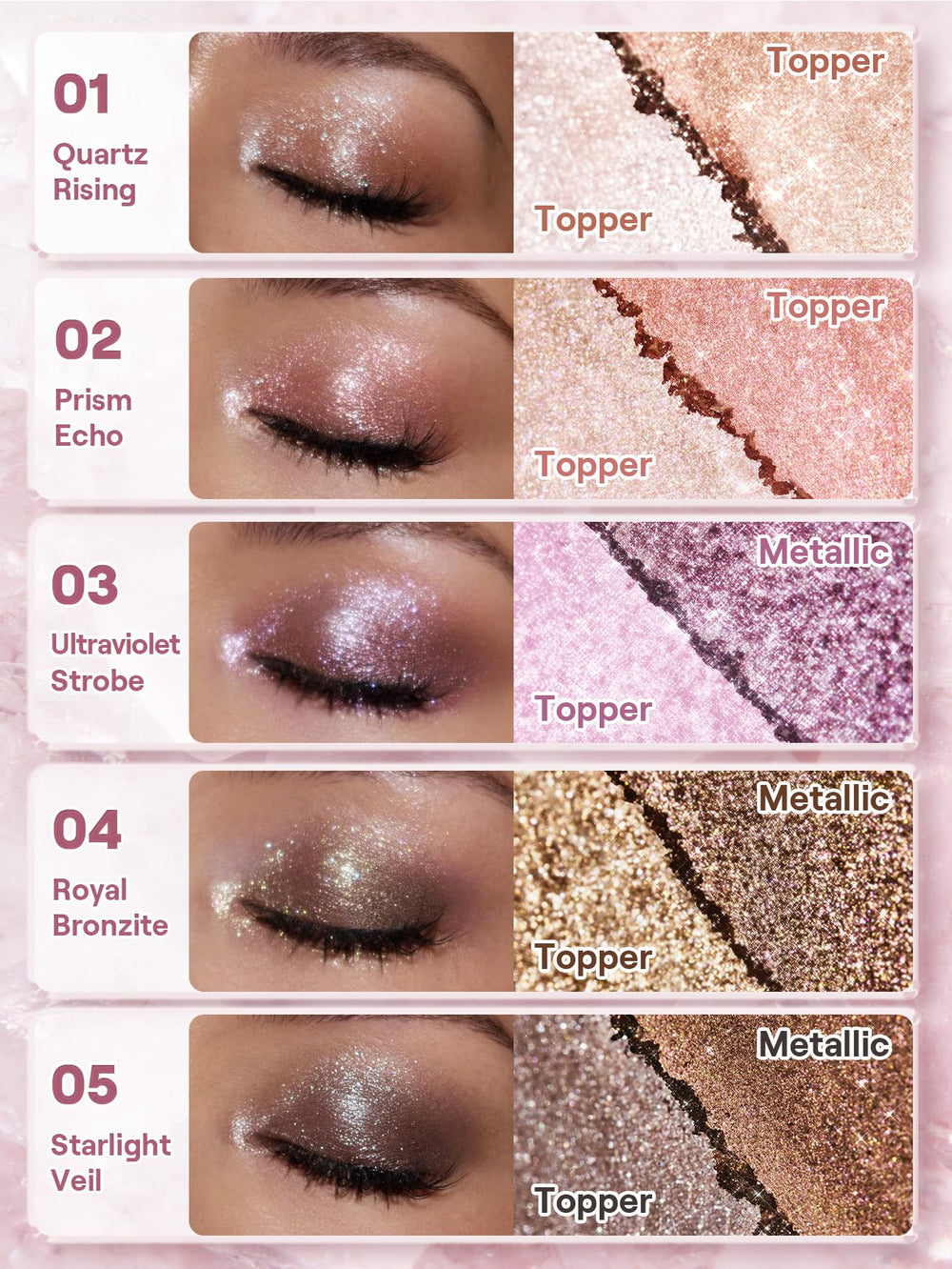 SHEGLAM finger swipe application showing easy blend and smooth luminous payoff