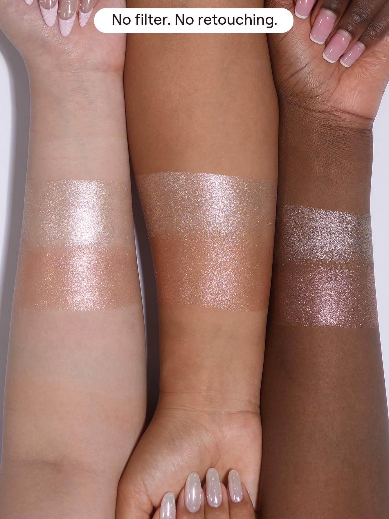 SHEGLAM Prismalight application with fingertip for precise, low-fallout placement