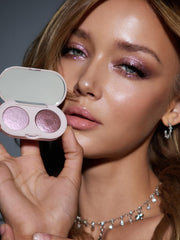 SHEGLAM Prismalight open pan texture close-up showing baked gelee finish for smooth application