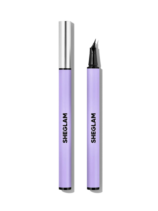 SHEGLAM pen front view showing sleek design and precise application benefit