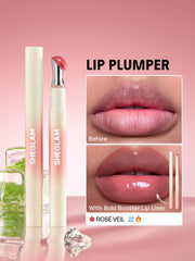 SHEGLAM gloss applied on lips close-up highlighting plumping sheen