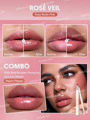 SHEGLAM paired with Bold Booster lip liner showing how to define lips
