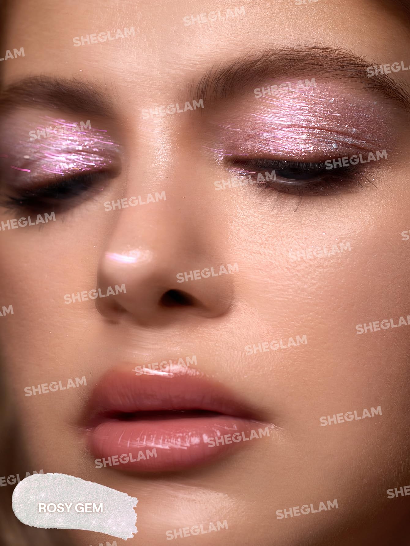 SHEGLAM Rosy Gem held in hand to show true size and travel-friendly benefit