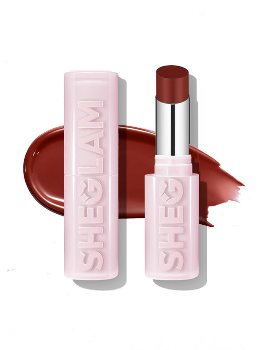 SHEGLAM tube front view showing sleek packaging and easy identification