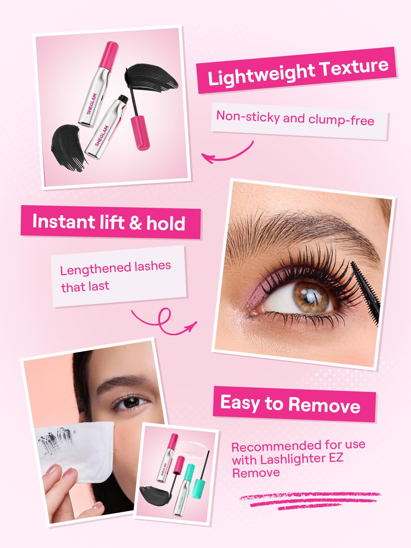 SHEGLAM tube next to ruler showing size and portability