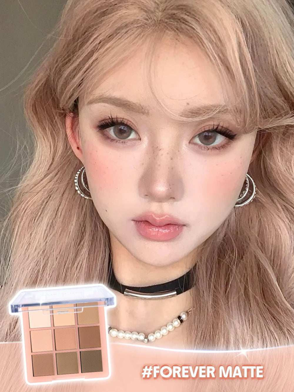 SHEGLAM palette held in hand showing compact size for portability