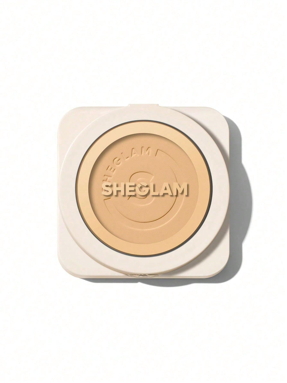SHEGLAM compact front view showing sleek design and portability benefit