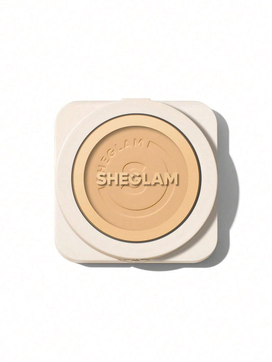 SHEGLAM compact front view showing sleek design and portability benefit