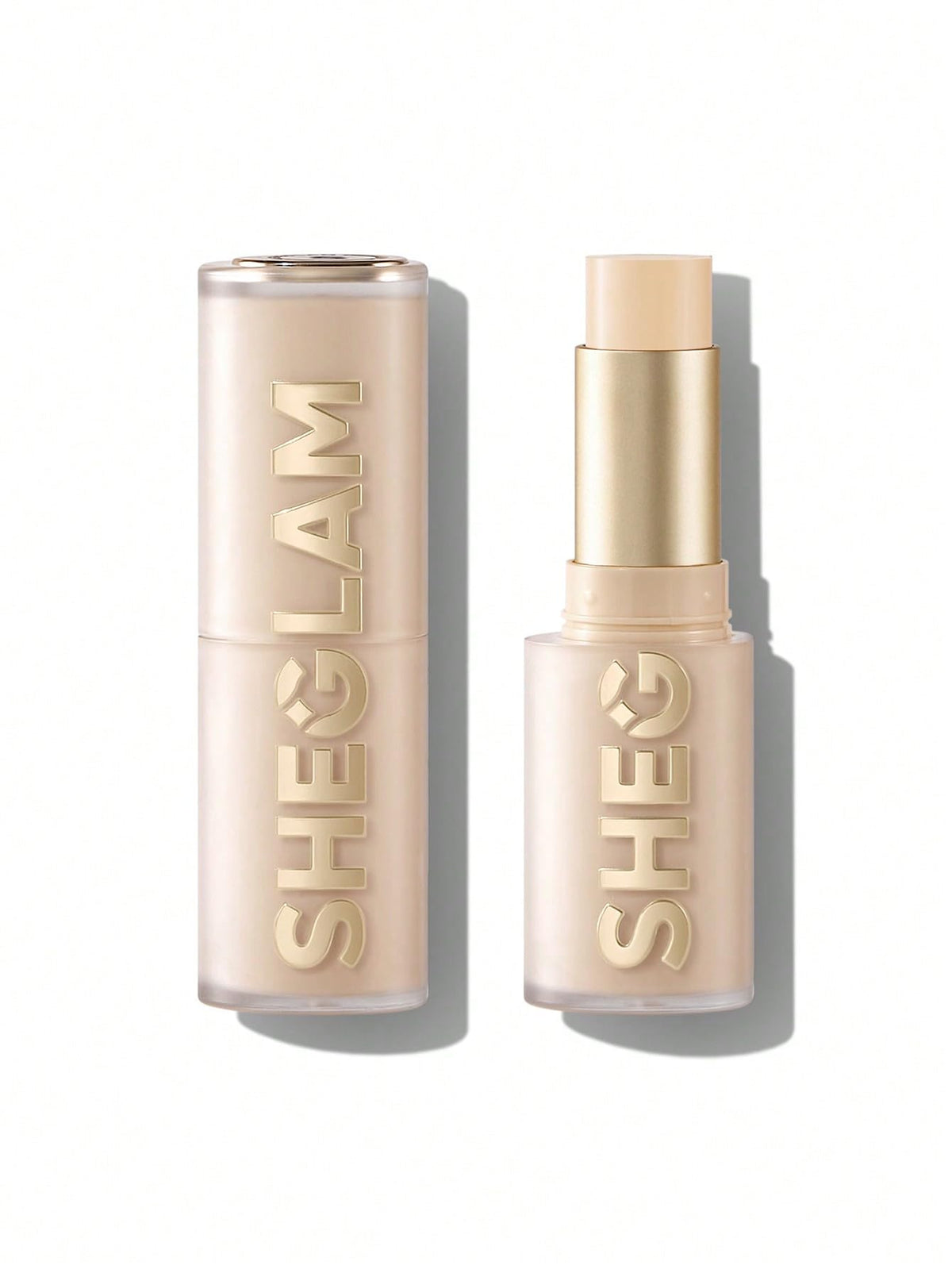 SHEGLAM Skin Magnet stick front view showing linen shade and compact case for easy application