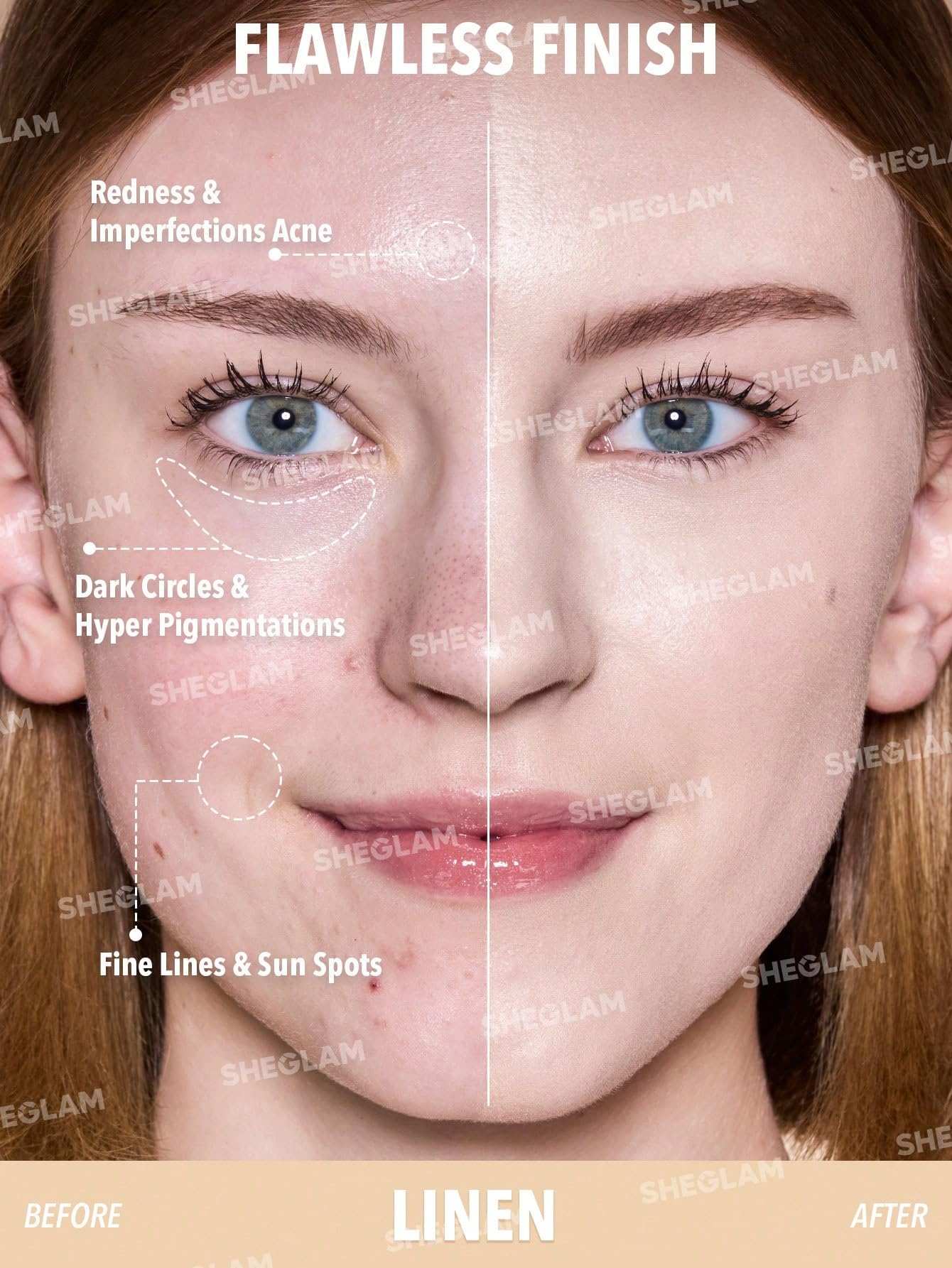 SHEGLAM Skin Magnet creamy texture close-up demonstrating blendable formula and smooth finish