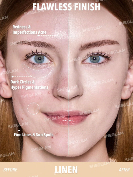 SHEGLAM Skin Magnet creamy texture close-up demonstrating blendable formula and smooth finish