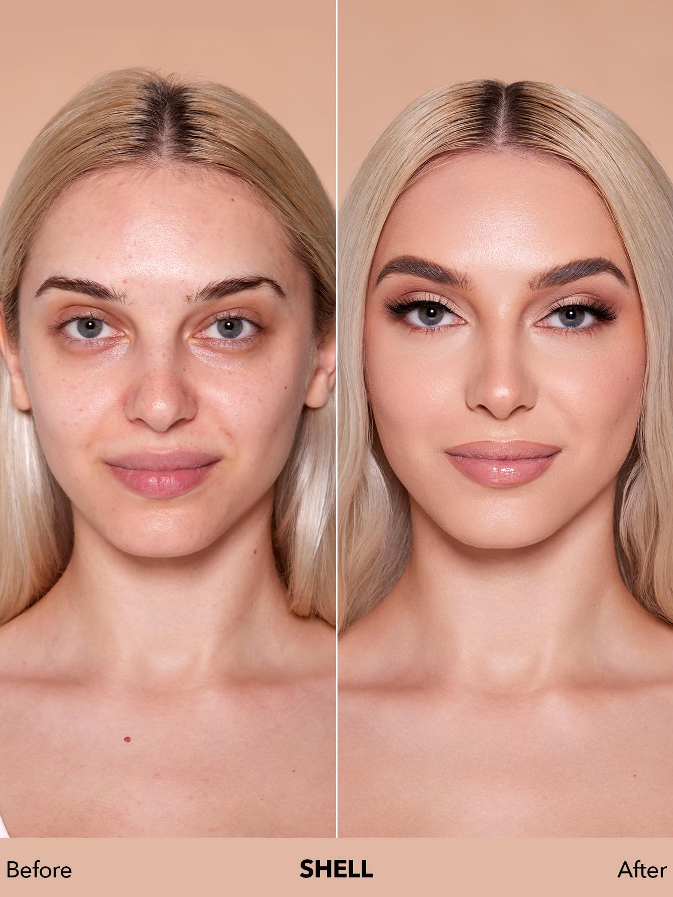 SHEGLAM texture swipe showing lightweight blendable formula benefit