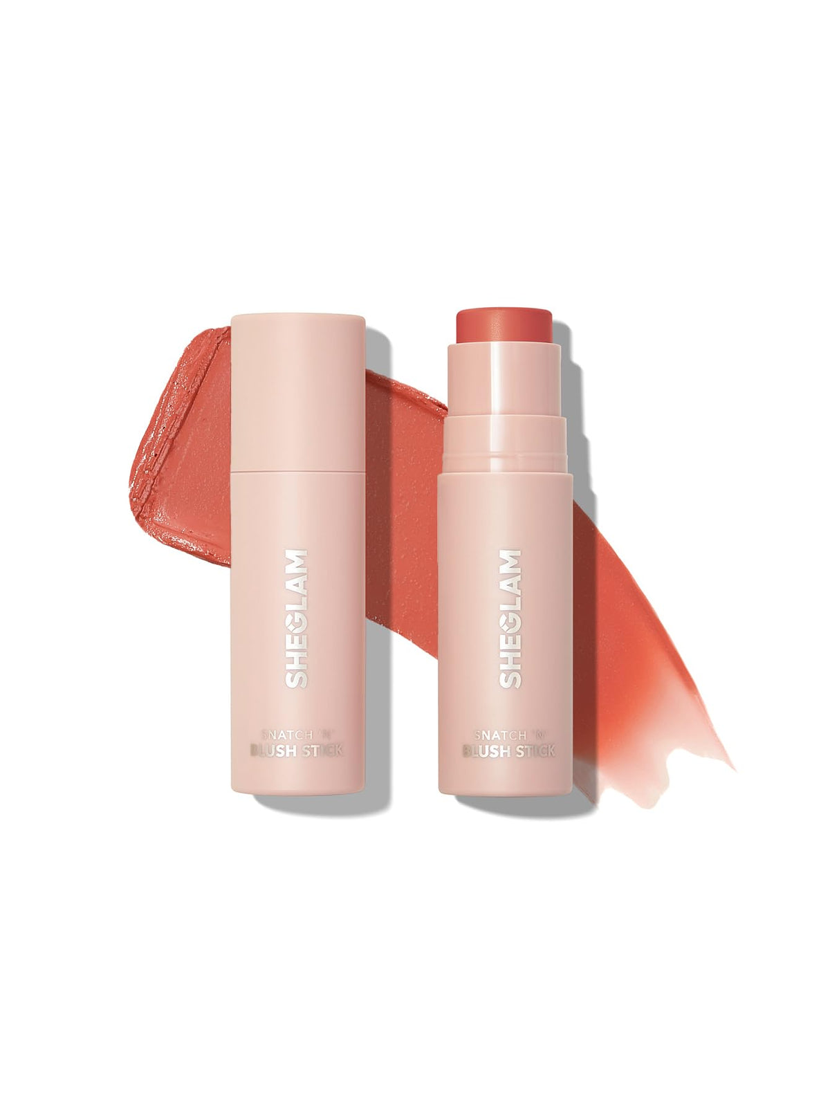 SHEGLAM front packaging showing Dreamer blush stick and quick portability benefit