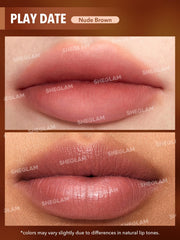 SHEGLAM texture close-up showing smooth matte finish and buildable coverage