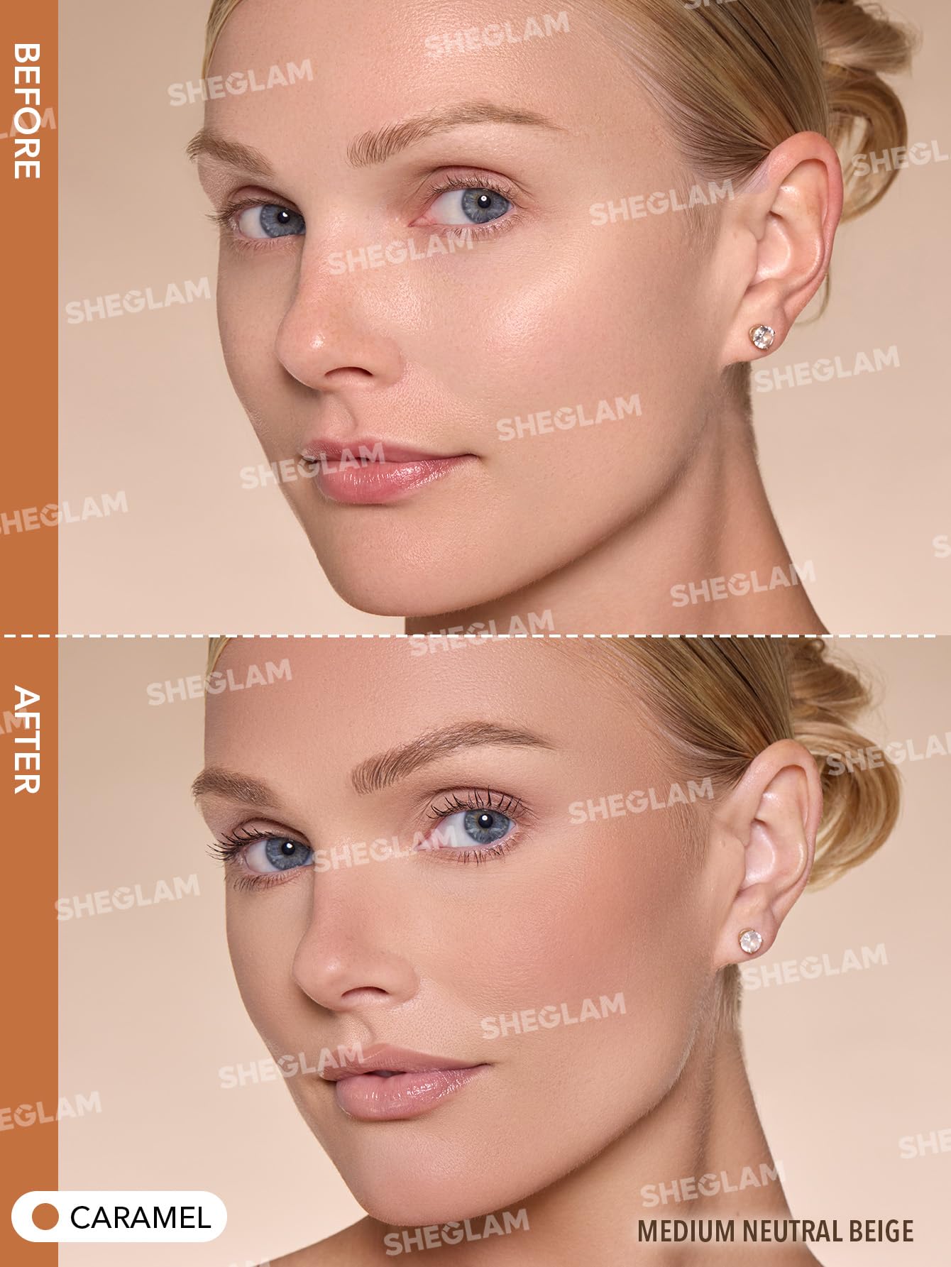 SHEGLAM close-up of built-in sponge applicator for precise application