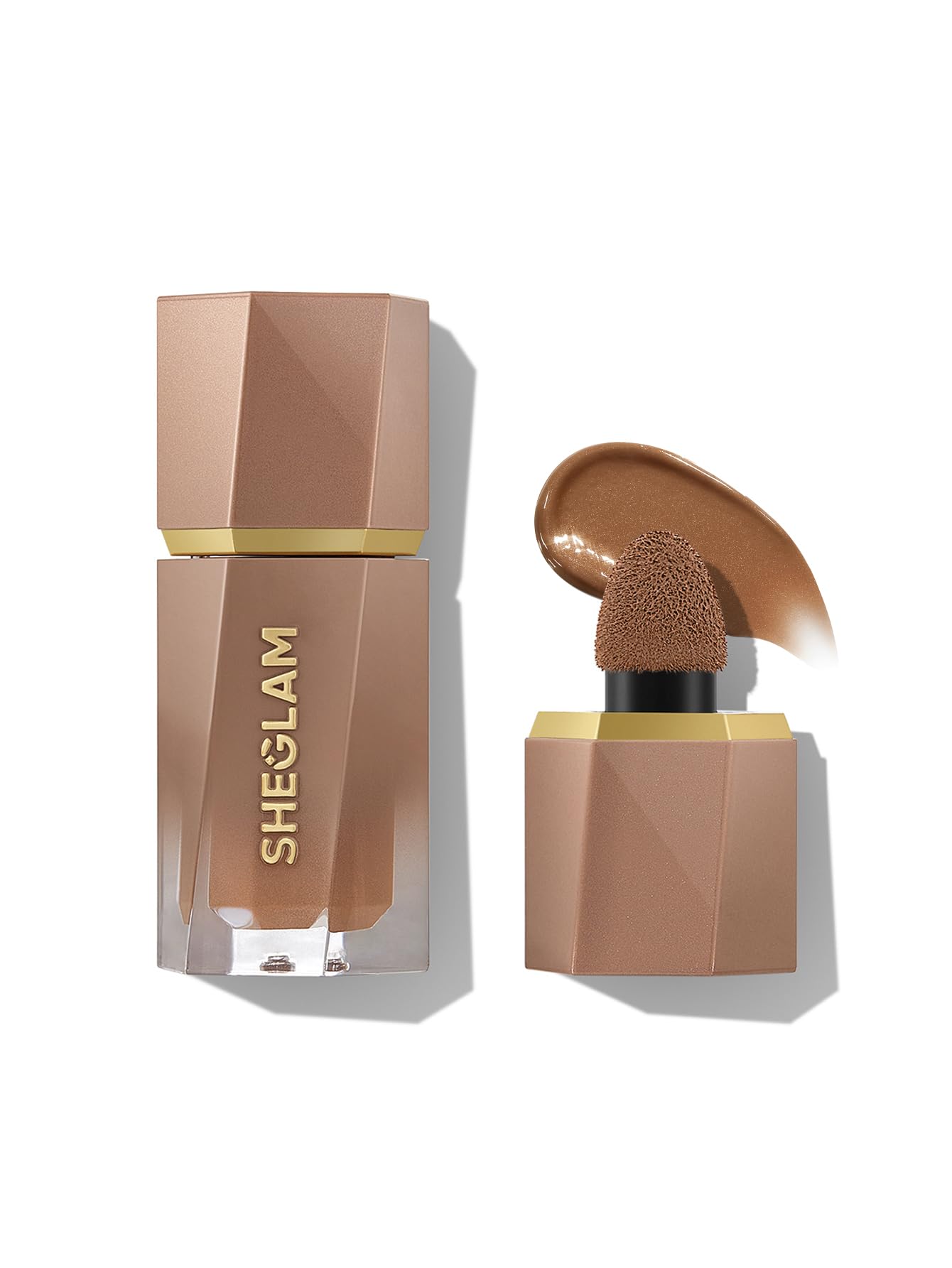 SHEGLAM front packaging showing terracotta bronzer and compact design