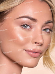 SHEGLAM texture swipe of terracotta bronzer showing creamy shimmer