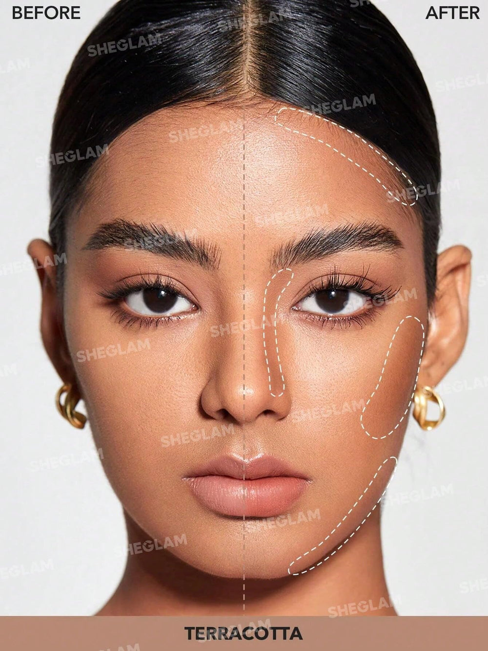 SHEGLAM Terracotta cream texture close-up for seamless blending