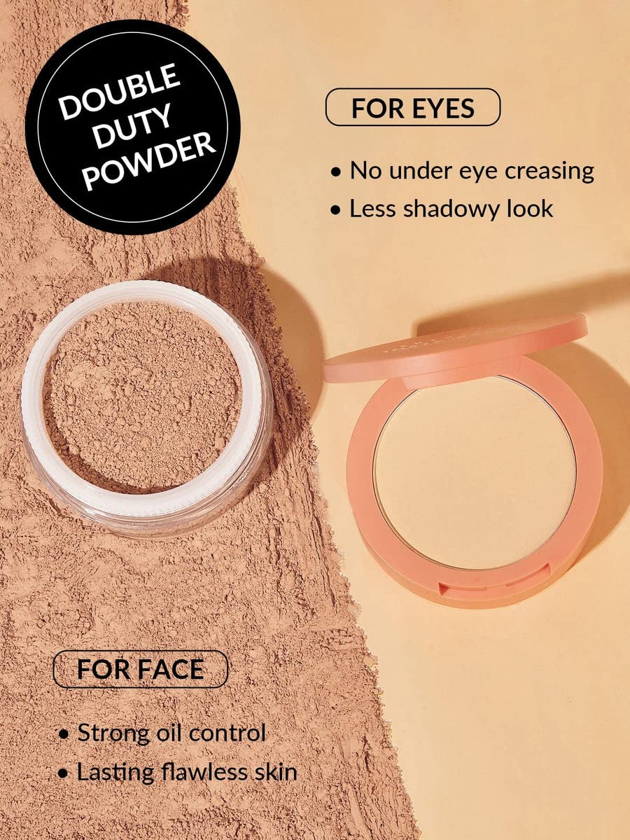 SHEGLAM open top compartment close-up with under-eye powder for gentle setting