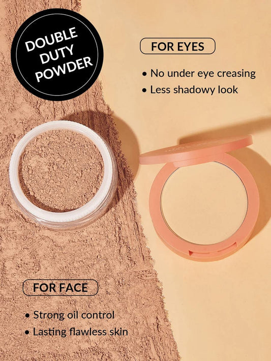 SHEGLAM open top compartment close-up with under-eye powder for gentle setting