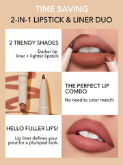 SHEGLAM dual-ended detail highlighting liner and lipstick tips for precise application