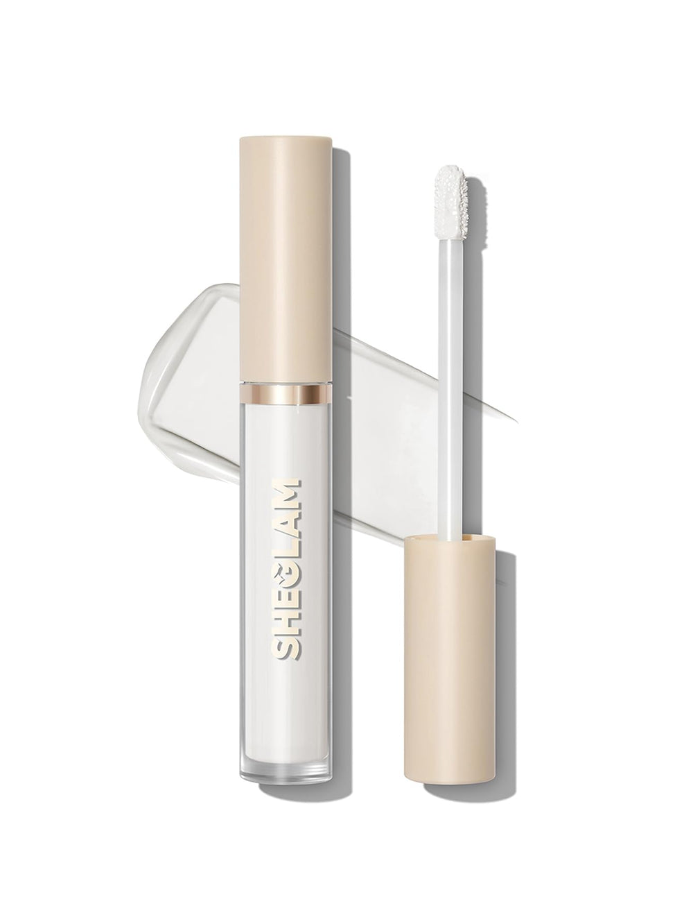 SHEGLAM white shade front packaging showing product branding and label benefit