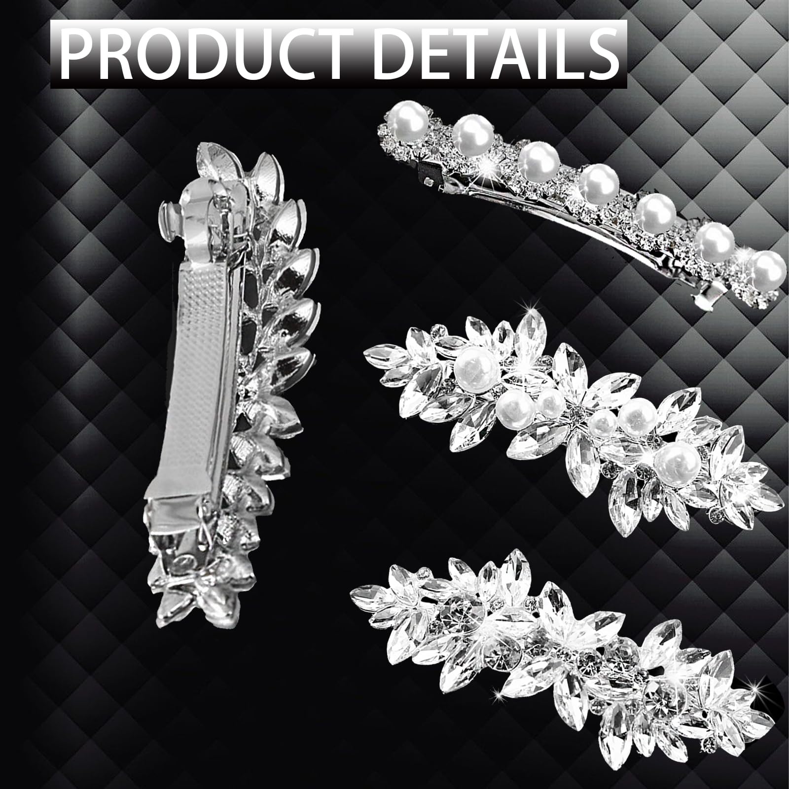 SHEHARUHI hair clips pinned into a soft bridal bun, secure hold for updo