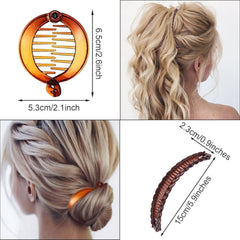 SHEHARUHI fishtail ponytail clip in hair demonstrating quick, neat ponytail hold