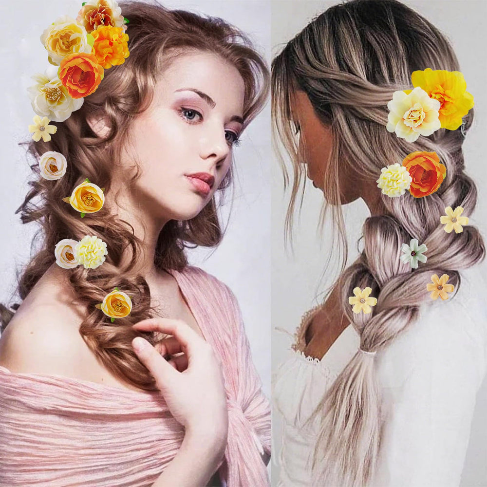 SHEHARUHI in-hair styling example showing festival-ready bright accent