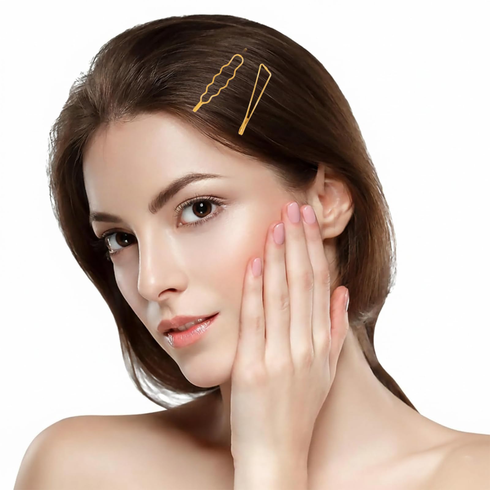 SHEHARUHI metal hair clip securing an updo, showing reliable hold and elegance